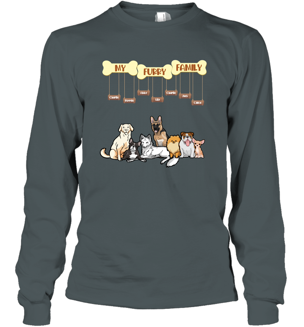 My Furry Family Long Sleeve T-Shirt Long Sleeve T-Shirt Dark Heather