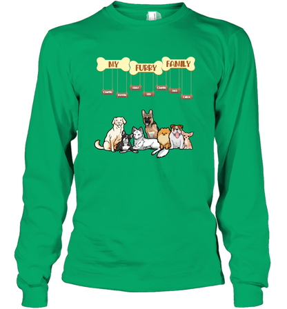 My Furry Family Long Sleeve T-Shirt Long Sleeve T-Shirt Irish Green