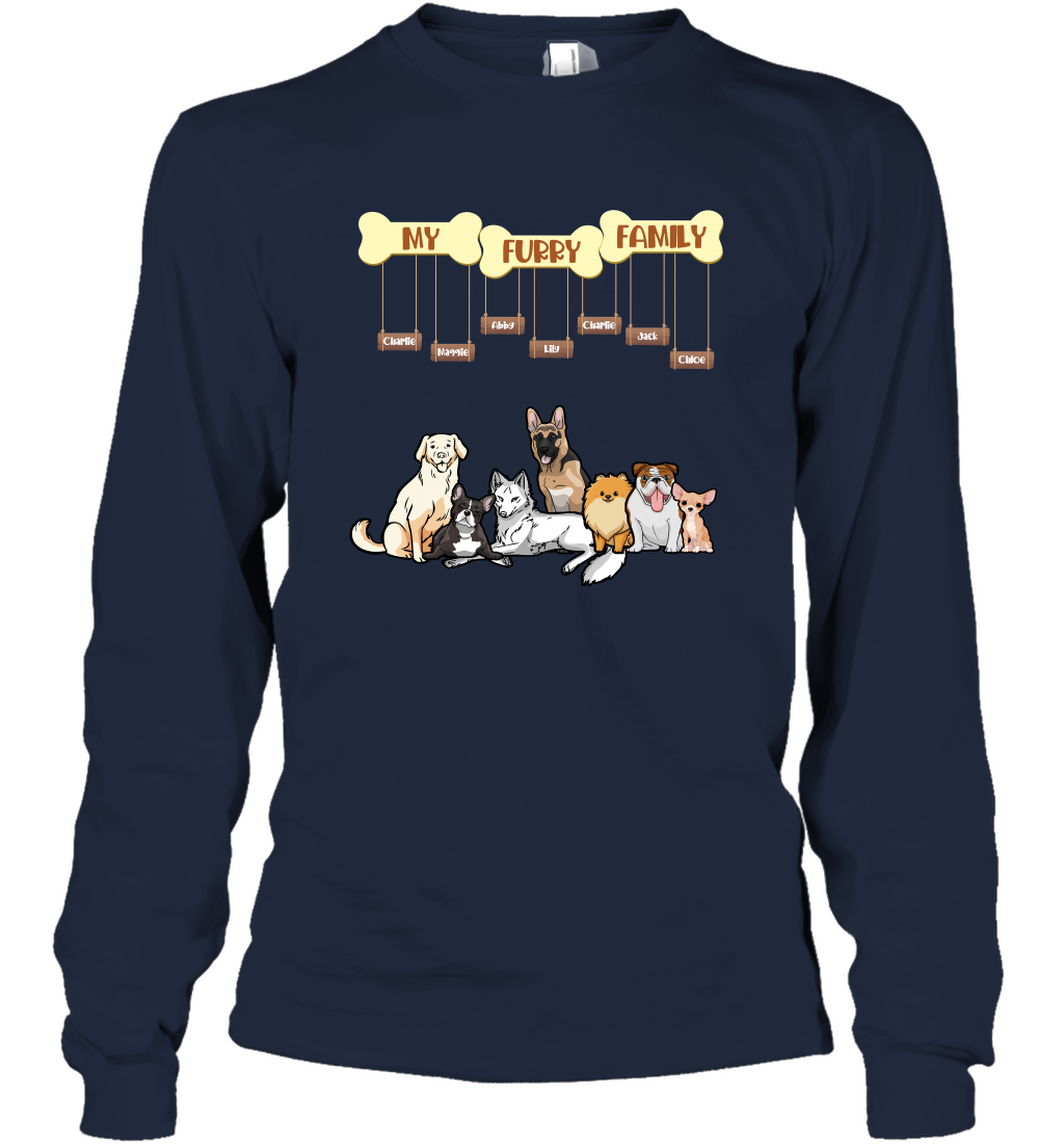 My Furry Family Long Sleeve T-Shirt Long Sleeve T-Shirt Navy