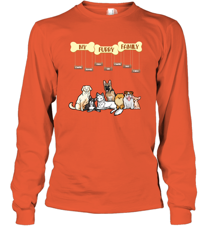 My Furry Family Long Sleeve T-Shirt Long Sleeve T-Shirt Orange