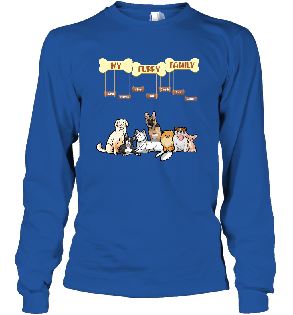 My Furry Family Long Sleeve T-Shirt Long Sleeve T-Shirt Royal