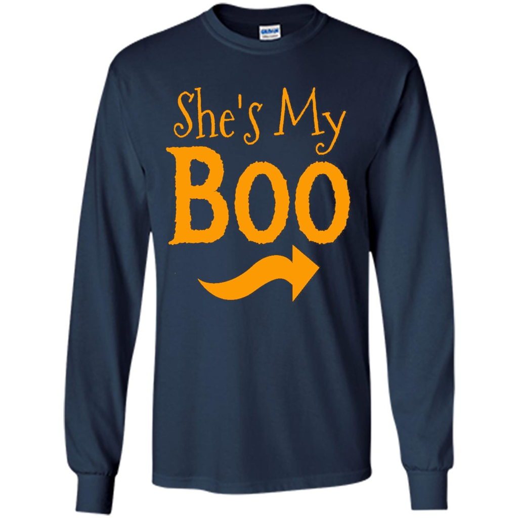 She's My Boo - Halloween Couples T-shirts For Him and Her Navy