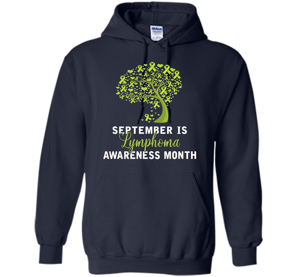Lymphoma Cancer Awareness T-shirt September Is Lymphoma Awareness Month Navy