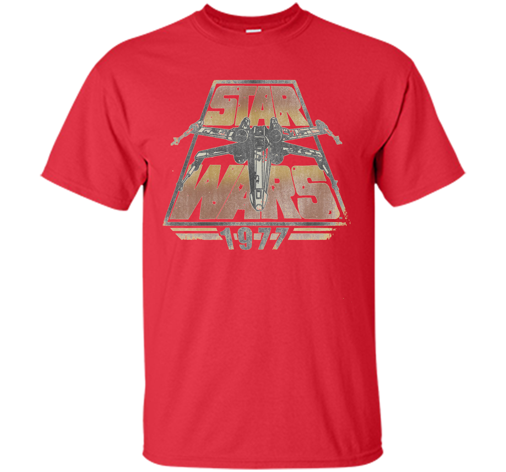 Star Wars 1977 Time Warp Graphic T-Shirt cool shirt Red
