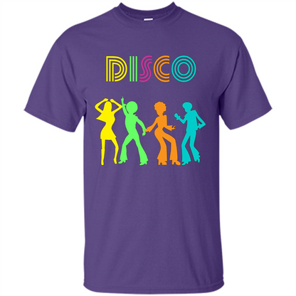 Disco Dancers Dancing Design T-shirt Purple