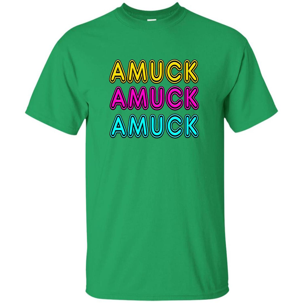 Retro Neon Sign Witches Run Amuck On Halloween T-Shirt Irish Green