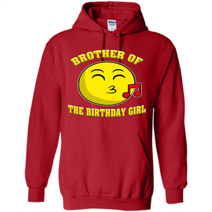 Brother Of The Birthday Girl Emoji T-shirt Red