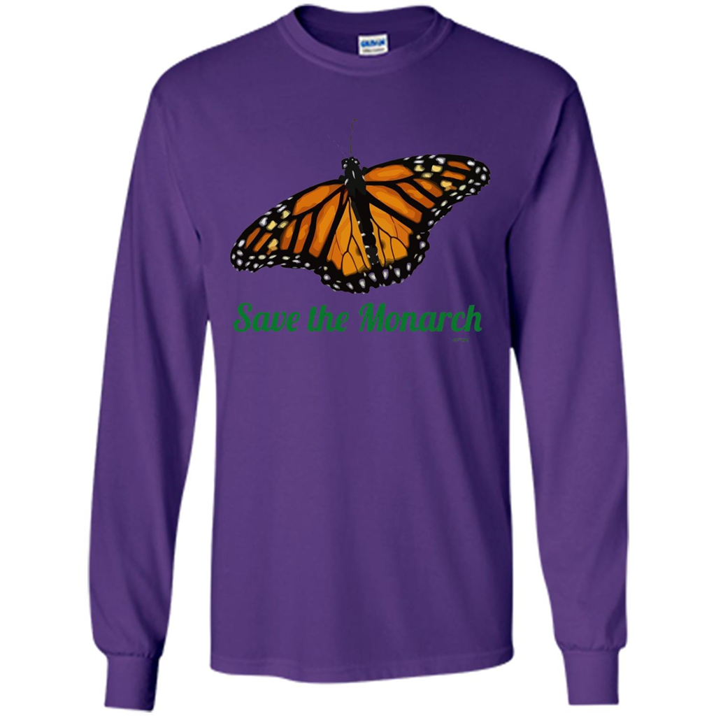 Save the Monarch Butterfly T-shirt Purple