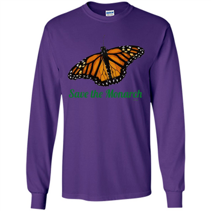 Save the Monarch Butterfly T-shirt Purple
