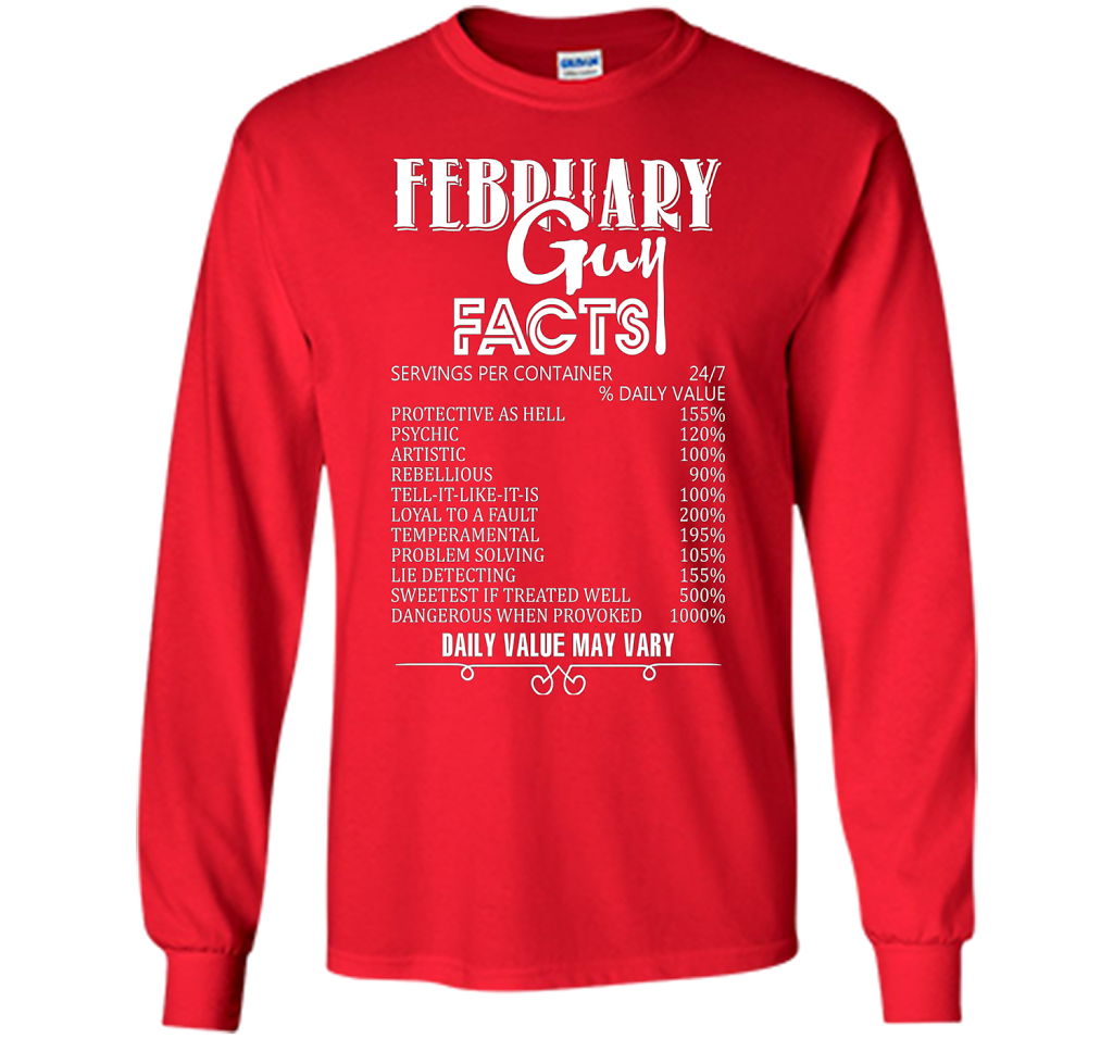February Guy Facts T-shirt Red