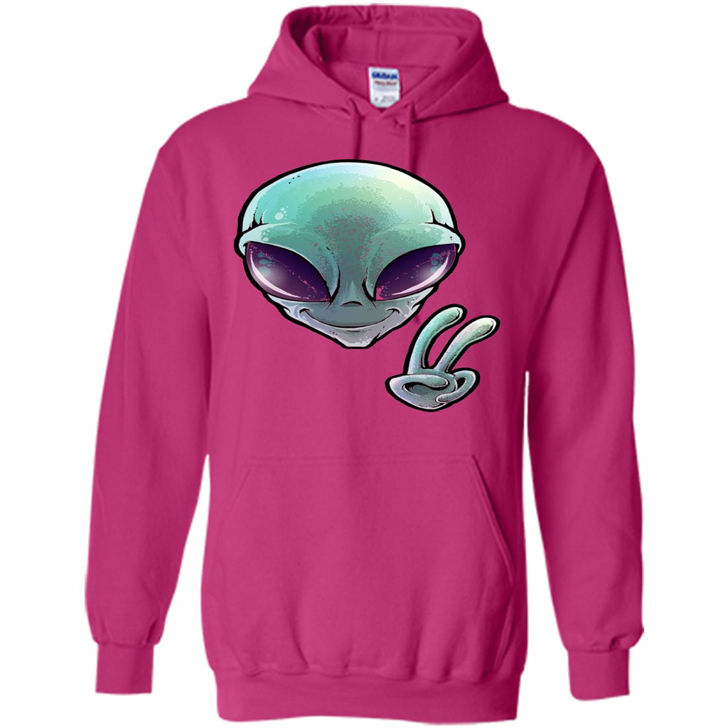 Peace Alien T-shirt Heliconia