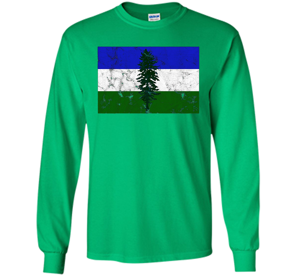 Distressed Cascadia Doug Flag T-shirt Irish Green