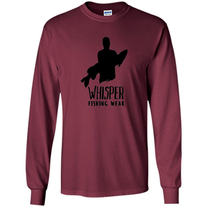 Fishing Lover T-shirt Whisper Fishing Wear Maroon