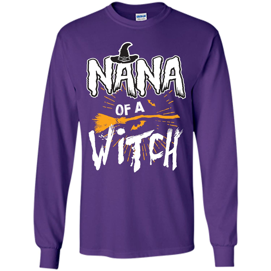 Halloween T-shirt Nana Of A Witch Purple