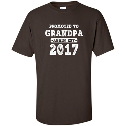 Men's Promoted to Grandpa Again Est. 2017 T-shirt