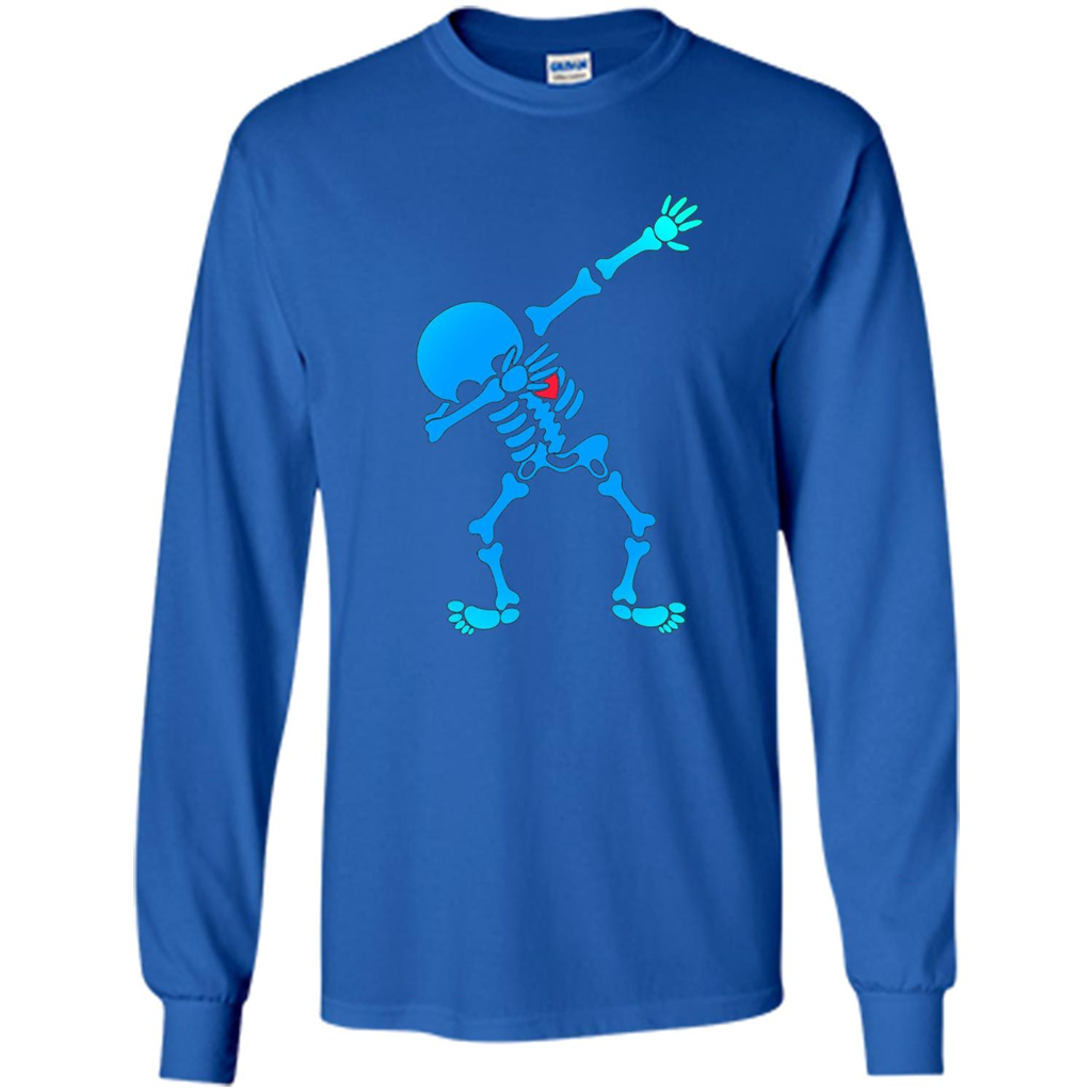 Dabbing Skeleton Halloween 2017 T-shirt Royal