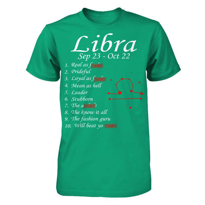 Libra Sep 23 - Oct 22 Gildan - Short Sleeve Tee Kelly Green