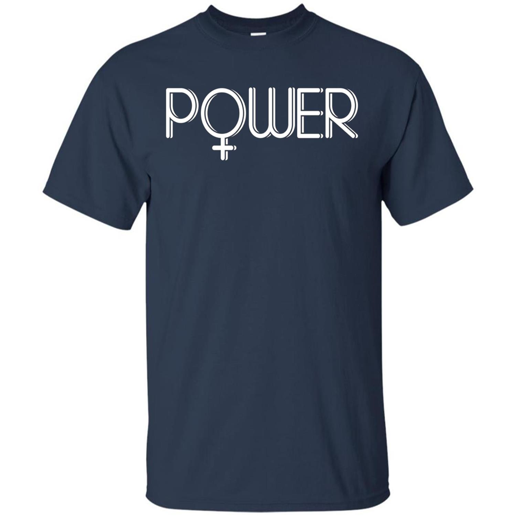 Woman Power Female Symbol Feminist T-Shirt Navy