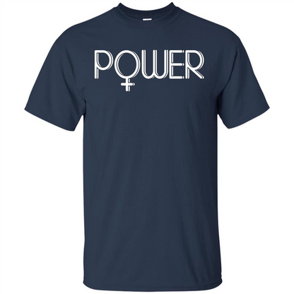 Woman Power Female Symbol Feminist T-Shirt Navy