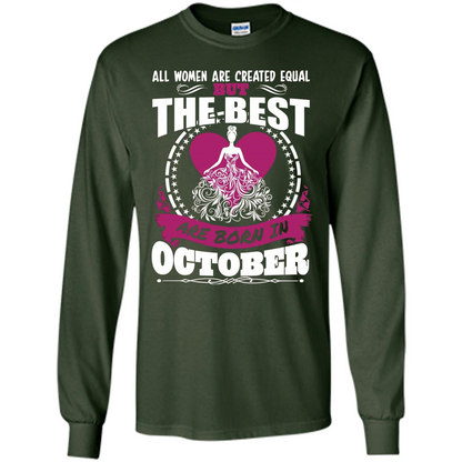 The Best Women Are Born In October T-shirt Forest Green