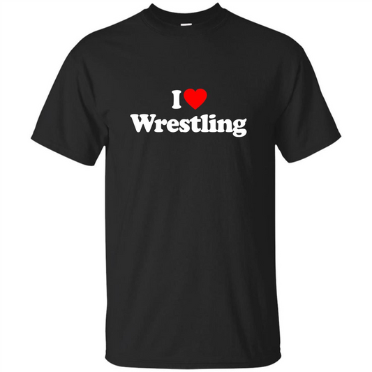 I Love Wrestling T-shirt Black