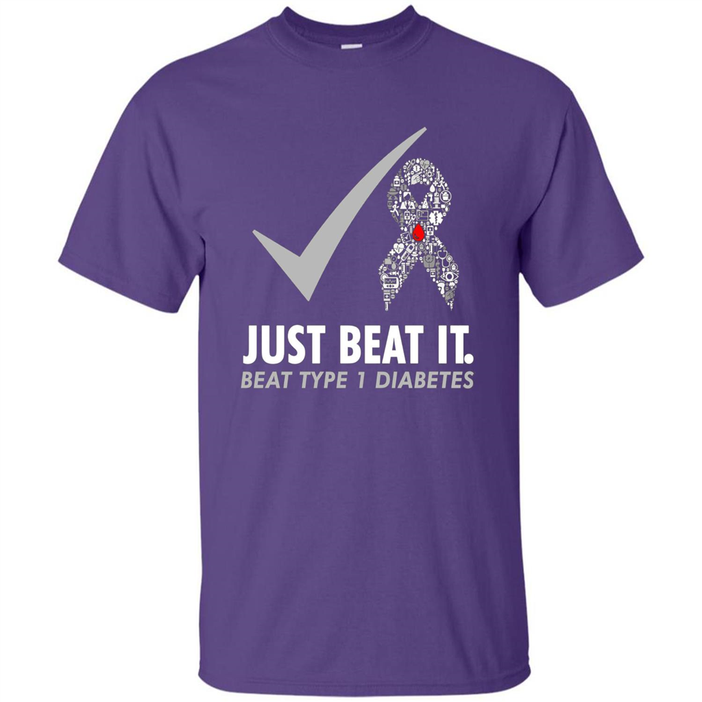 Just Beat It T-shirt Beat Type 1 Diabetes Purple