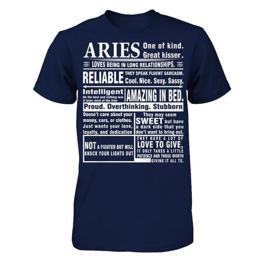 Aries - Great Kisser T-shirt Gildan - Short Sleeve Tee Navy