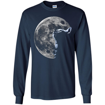 Cat Lover T-shirt Cat And Moon Navy