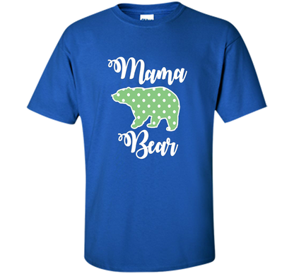 Women's Mama Bear T-Shirt | Mama Bear Polka Dot Shirt shirt Royal