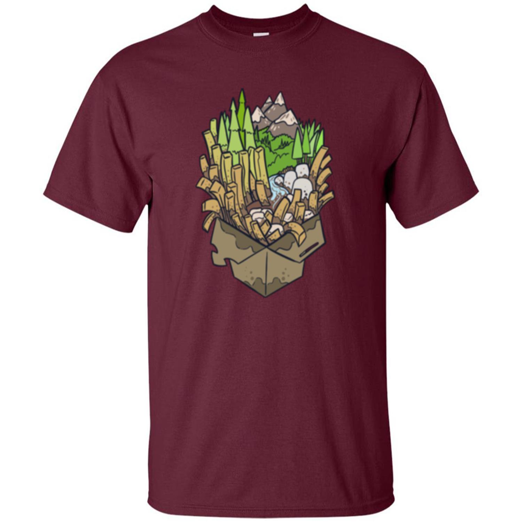 Poutine Forest T-shirt Maroon