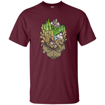 Poutine Forest T-shirt Maroon