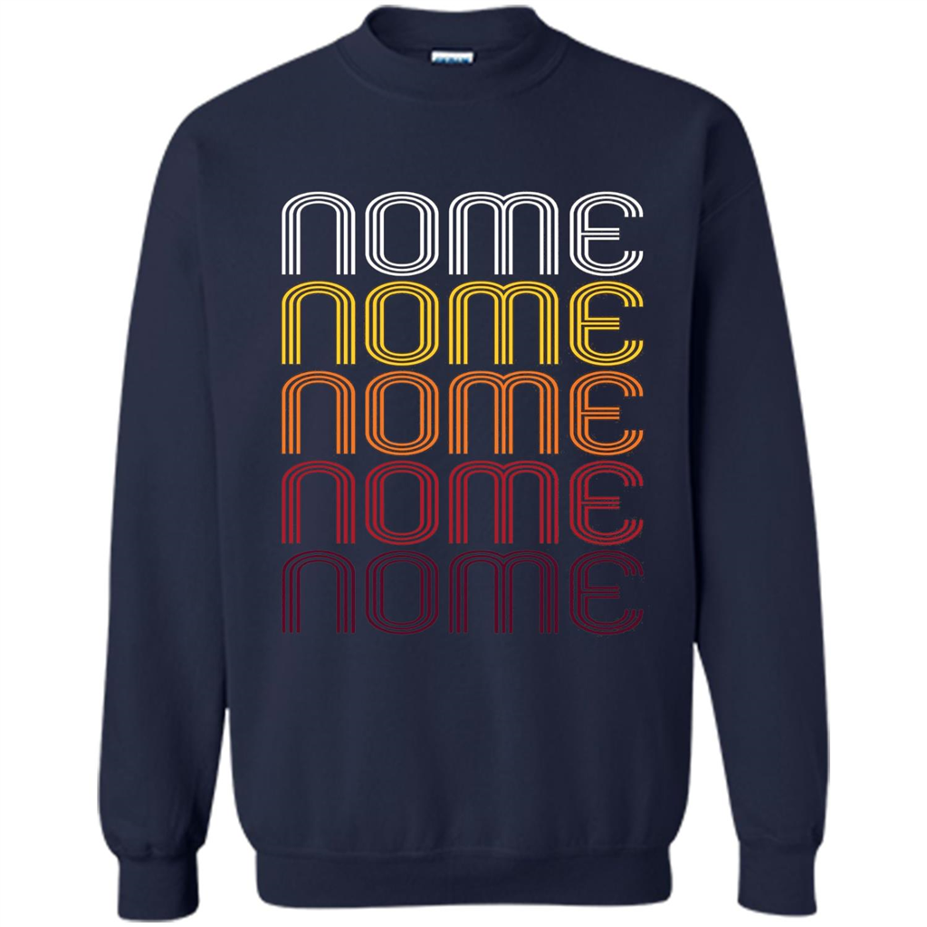 Nome, Vintage Style Alaska T-shirt Navy