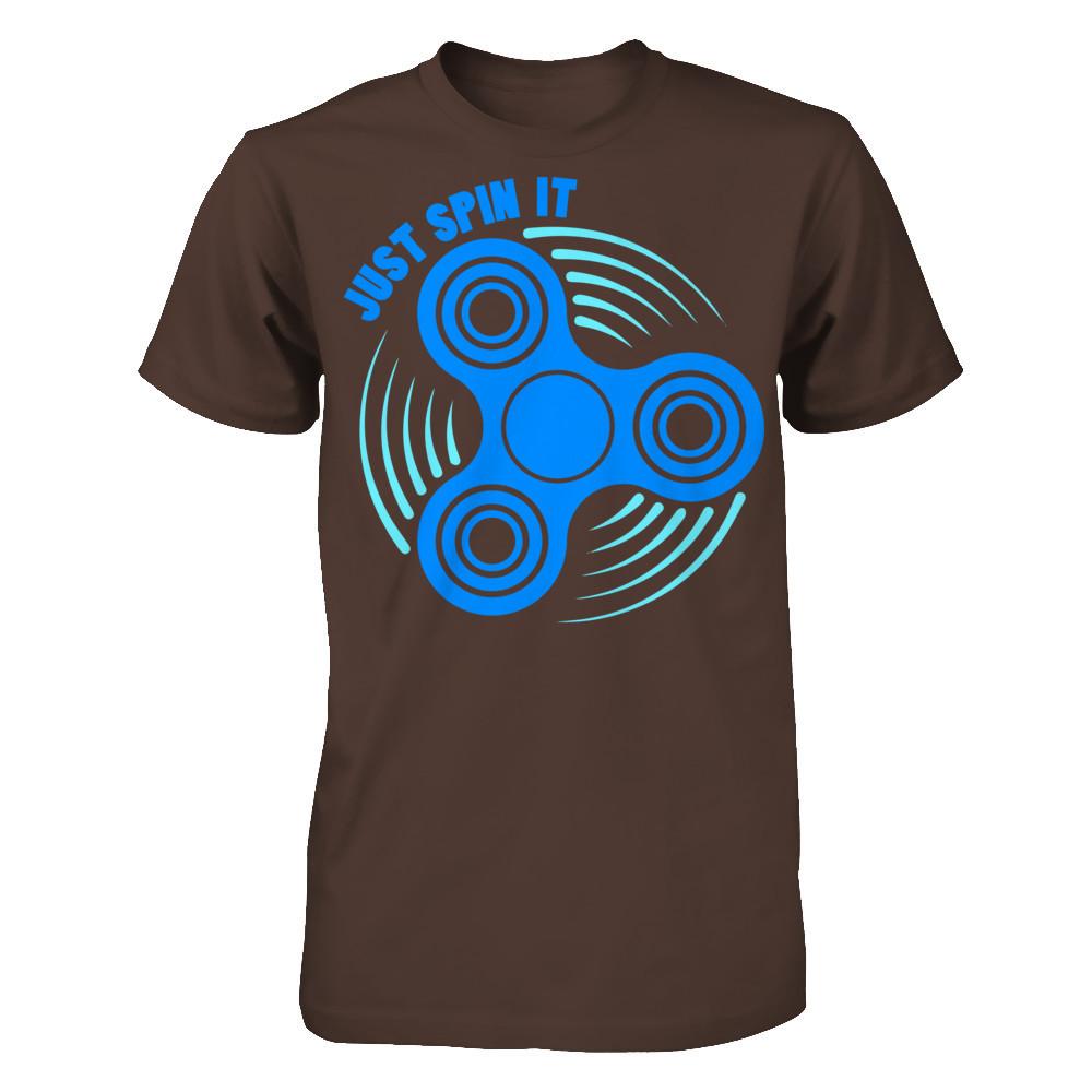Fidget Lover T-shirt Just Spin It Gildan - Short Sleeve Tee Dark Chocolate