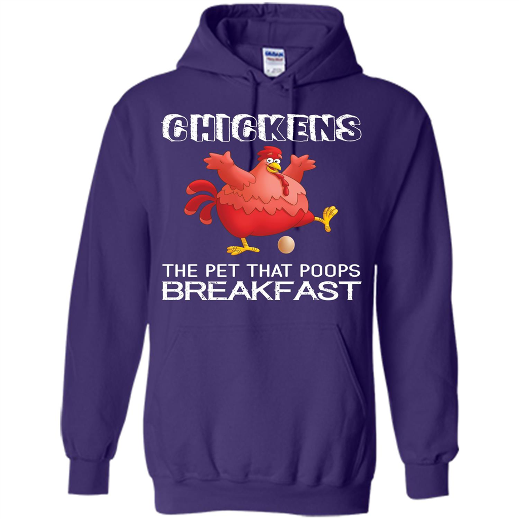 Chickens The Pet That Poops Breakfast T-shirt Purple