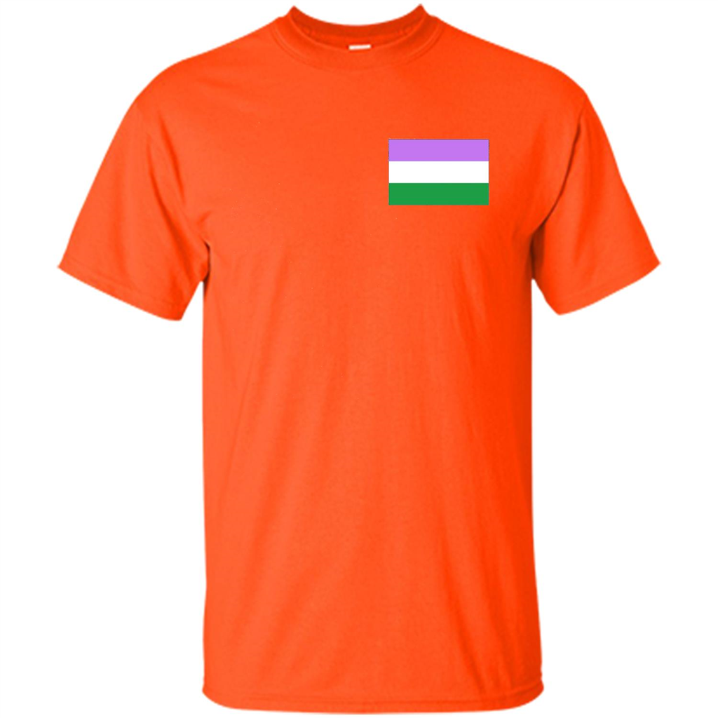 LGBTQ T-shirt Genderqueer Pocket Flag T-shirt Orange