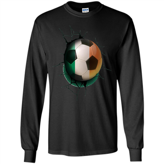 Ireland Football Soccer T-shirt Black