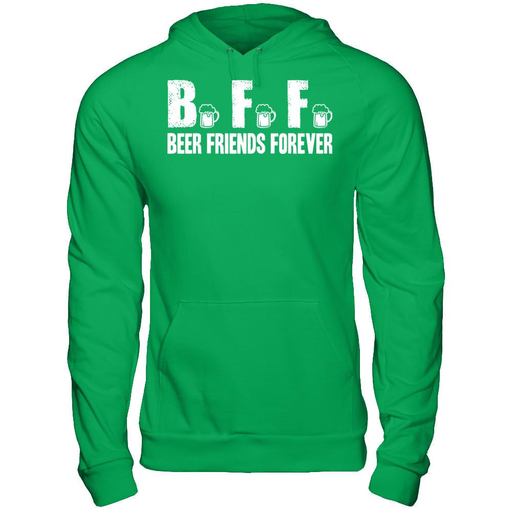 BFF, Beer Friends Forever T-shirt Gildan - Pullover Hoodie Irish Green