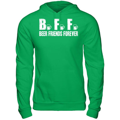 BFF, Beer Friends Forever T-shirt Gildan - Pullover Hoodie Irish Green