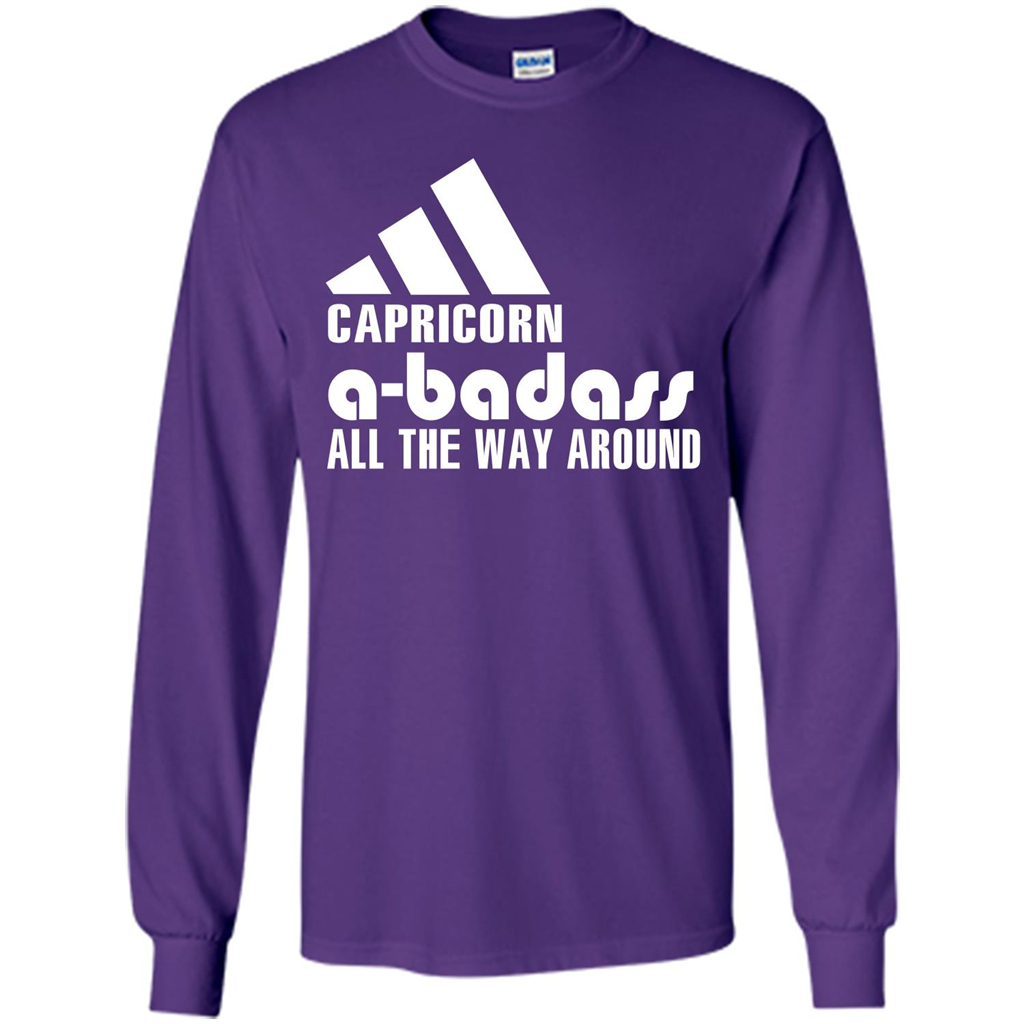Capricorn A-Badass All The Way Around T-shirt Purple