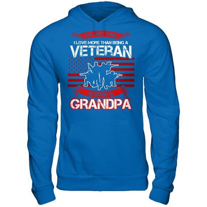 Fathers Day - The Only Thing I Love More Than Being A Veteran Is Being A Grandpa T-shirt Gildan - Pullover Hoodie Royal