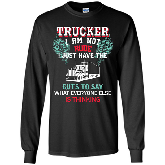 Trucker I Am Not Rude T-shirt Black