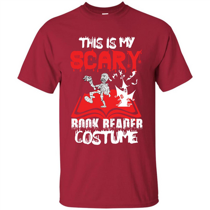 Halloween T-shirt This Is My Scary Book Reader Costume T-shirt Cardinal