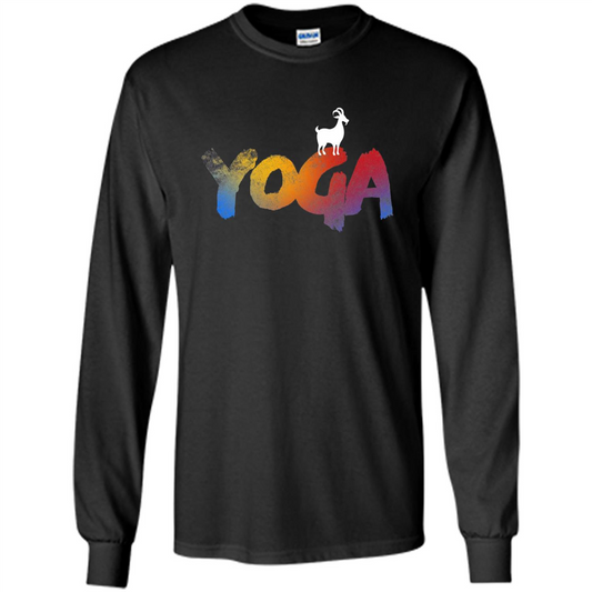 Love Goat Yoga T-shirt Yoga T-shirt Black