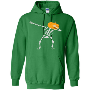 Dabbing Skeleton T-shirt Pumpkin Funny Halloween T-shirt