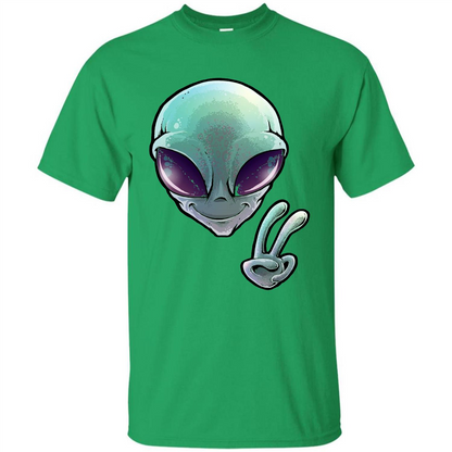 Peace Alien T-shirt Irish Green