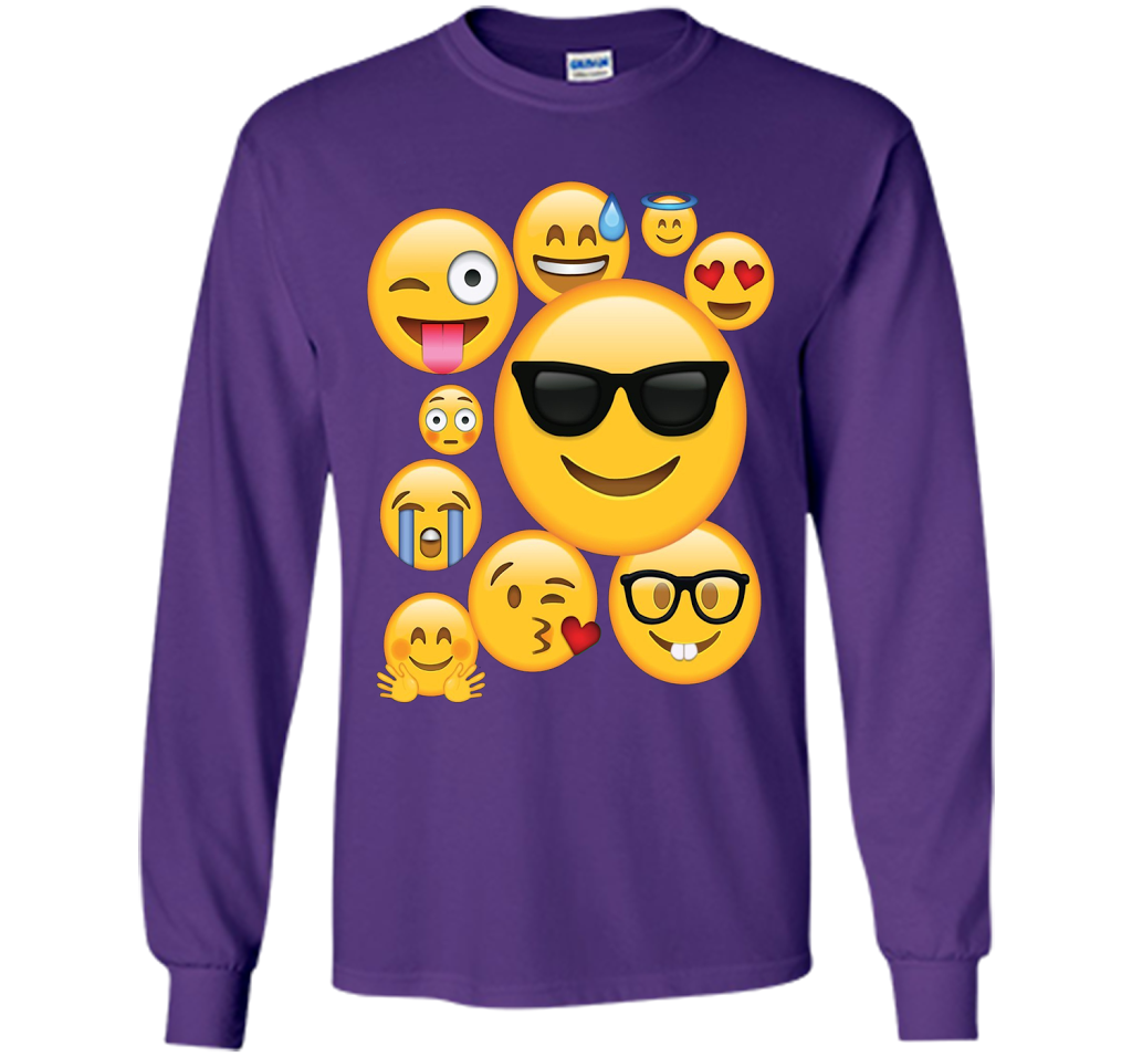 Emoji Pack ComboT-shirt Emoticon Smily Face Tshirt. shirt Purple