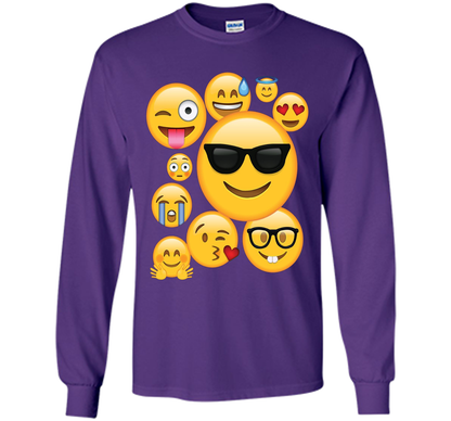 Emoji Pack ComboT-shirt Emoticon Smily Face Tshirt. shirt Purple