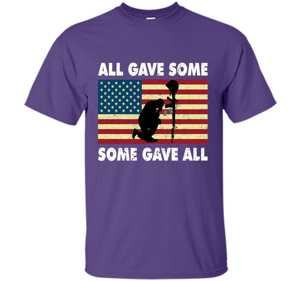 All gave some Some gave all T-Shirt Veteran &amp; Memorial's Day shirt Purple