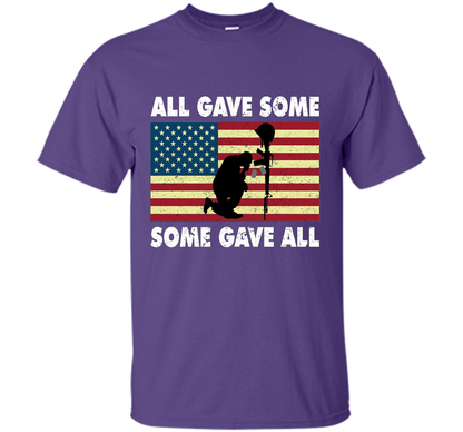 All gave some Some gave all T-Shirt Veteran &amp; Memorial's Day shirt Purple