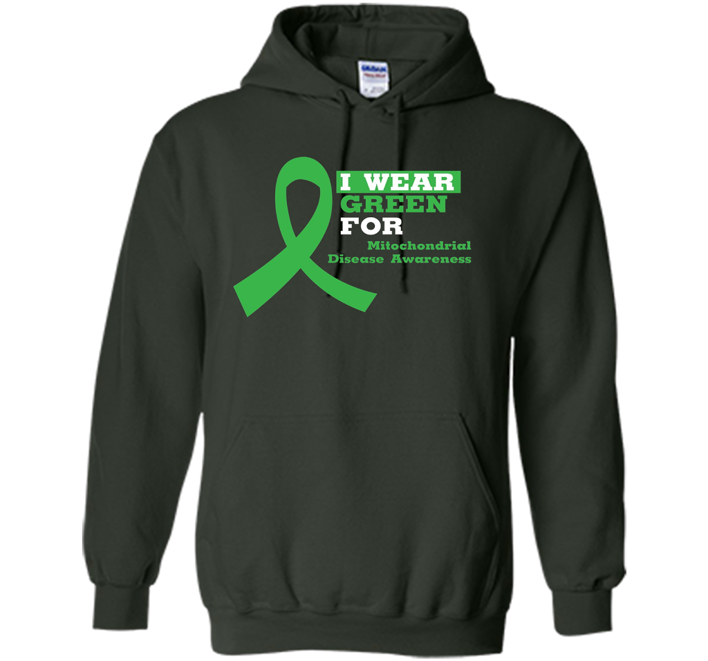I Wear Green Mitochondrial Disease Awareness Strong T-shirt Forest Green